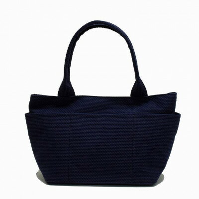 sasicco 三河木綿刺し子織　ポッシュトートM　紺【1401374】