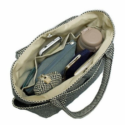 【ふるさと納税】sasicco 三河木綿刺し子織　ポッシュトートM　紺【1401374】 サムネイル3