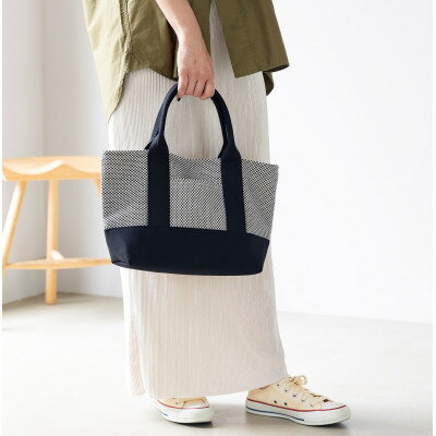 【ふるさと納税】三河木綿刺子織バッグ　sasicco OBIトートミニ　(生成)【1413037】 サムネイル2