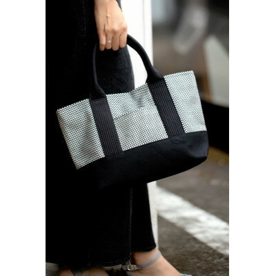 【ふるさと納税】三河木綿刺子織バッグ　sasicco OBIトートミニ　(生成)【1413037】 サムネイル3