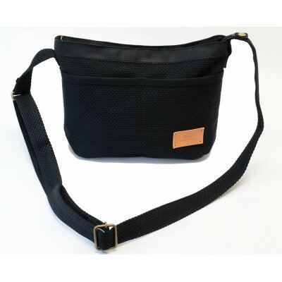 三河木綿刺子織バッグ　sasicco タイニーショルダー　(黒)【1419208】
