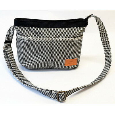 【ふるさと納税】三河木綿刺子織バッグ　sasicco タイニーショルダー　(消防刺子)【1419214】 サムネイル2