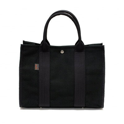 【ふるさと納税】三河木綿刺子織　sasicco　スクエアトートM 黒【1683940】 サムネイル3