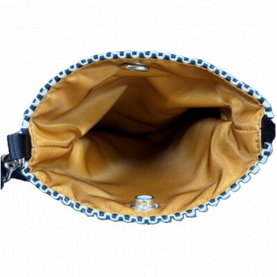 【ふるさと納税】三河木綿刺子織　sasicco スマホショルダー　黒【1684001】 サムネイル2