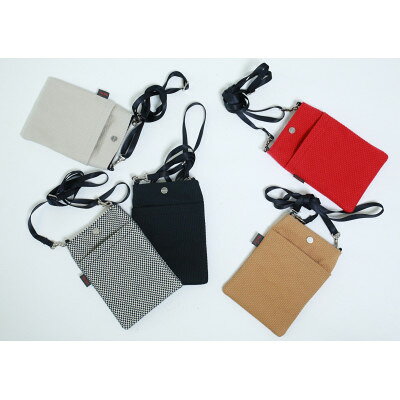 【ふるさと納税】三河木綿刺子織　sasicco スマホショルダー　黒【1684001】 サムネイル3