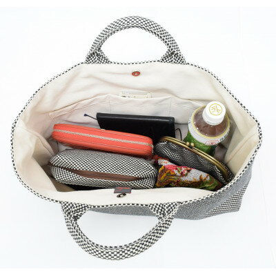 【ふるさと納税】三河木綿刺し子織 sasicco 舟形トートバッグ　消防刺子【配送不可地域：沖縄県】【1690532】 サムネイル2