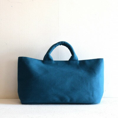 三河木綿刺し子織　sasicco フナガタトートミニ　ターコイズ【配送不可地域：沖縄県】【1691062】