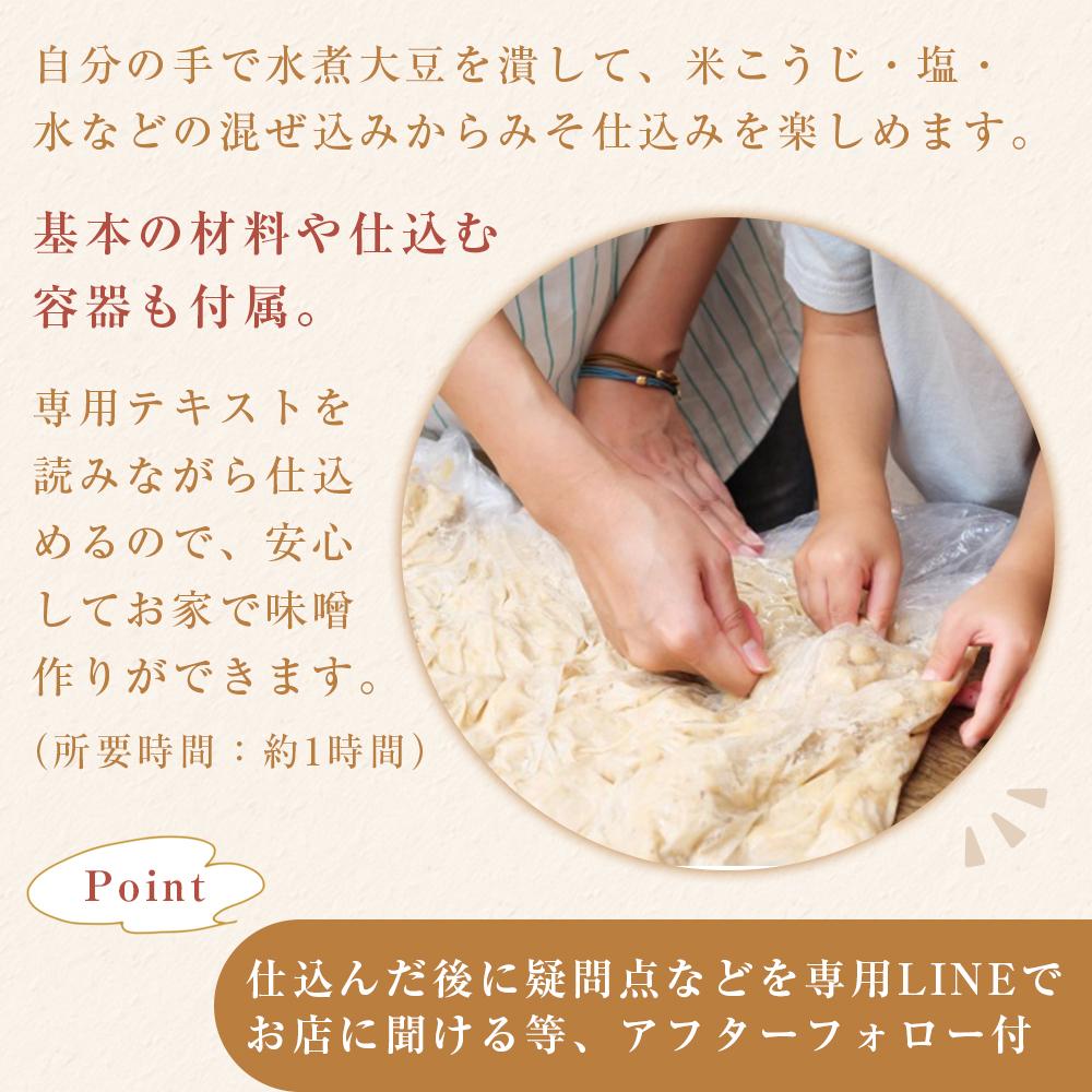 【ふるさと納税】お家で簡単！手作りみそキット（出来上がり米みそ約2kg） | 愛知県 愛知 豊田市 豊田 楽天ふるさと 納税 返礼品 支援品 名産品 特産品 食品 食べ物 味噌 みそ ミソ 調味料 祖父 祖母 プレゼント 手作りキット 米味噌 手作り おうち時間 キット 便利グッズ サムネイル3