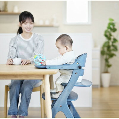 【ふるさと納税】yamatoyaベビーチェア　すくすくチェアGL　ブルーウォッシュ【1604629】 サムネイル2