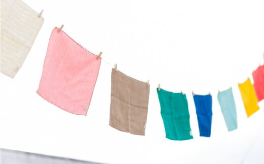 【ふるさと納税】G0490　cumuco（クムコ）6重織 ガーゼ ハンカチ 同色5枚セット Sサイズ 綿100％ コットン 蒲郡 天然素材 大人 子ども 男女兼用 夏 アウトドア 汗ふき サムネイル2