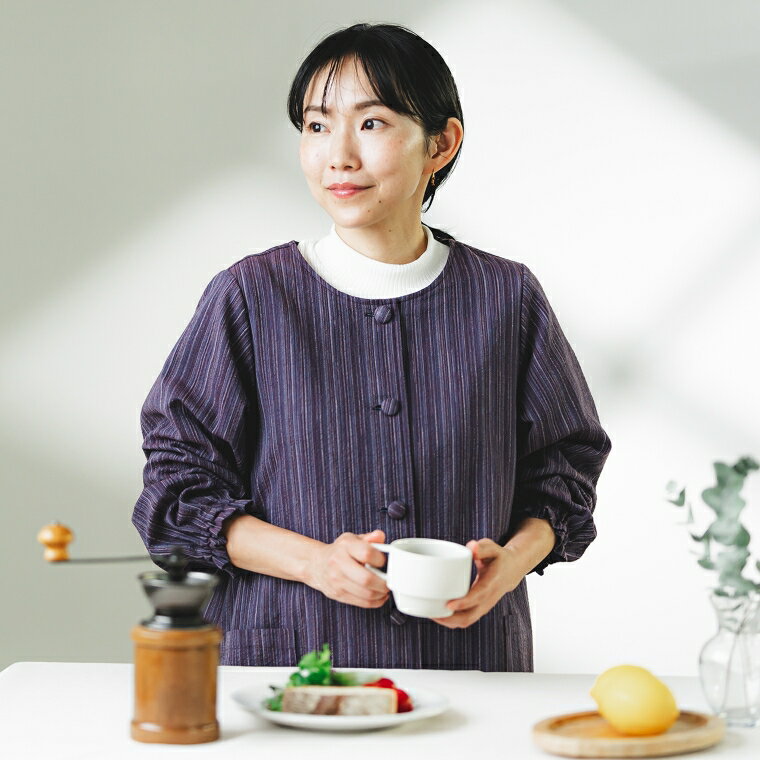 【ふるさと納税】G0676　三河木綿　エプロン羽織 サムネイル3