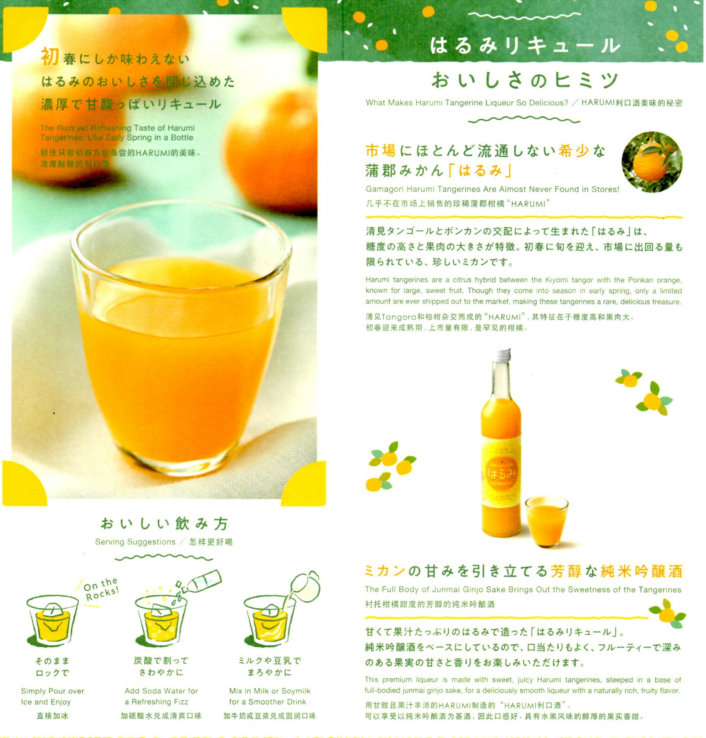 【ふるさと納税】G0276 蒲郡みかんのお酒「はるみ」純米吟醸酒 仕込み 500ml×2本セット みかんのリキュール 山崎醸 果汁 低アルコール 日本酒 ミカン サムネイル2