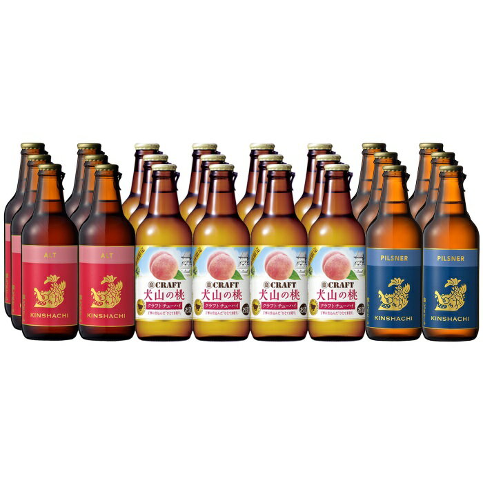 【ふるさと納税】クラフトビール×クラフトチューハイ（犬山の桃） 24本セット ｜ ビール 金しゃちビール チューハイ クラフトチューハイ 宝酒造 桃 ピーチ 果汁 桃果汁 果汁入り 3種類 飲み比べ 詰め合わせ お酒 アルコール お食事 地域限定 おみやげ お土産 24本 サムネイル2