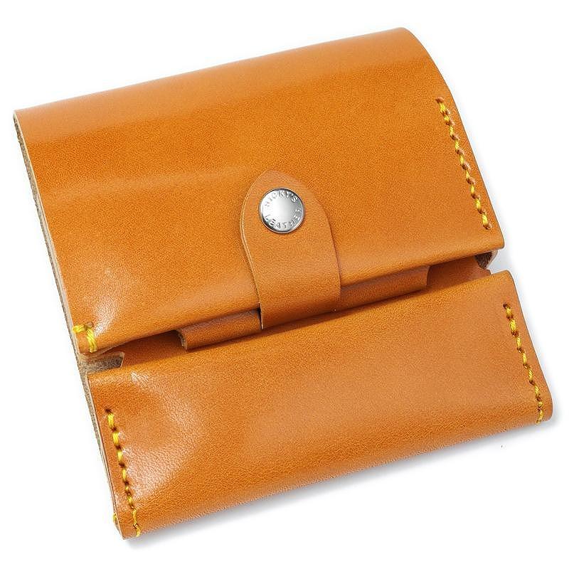 最適二つ折り財布 栃木キャメル【左利き用】メンズ財布 レディース財布 栃木レザー 本革 リッキーズ