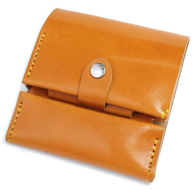 最適二つ折り財布 栃木キャメル【右利き用】メンズ財布 レディース財布 栃木レザー 本革 リッキーズ