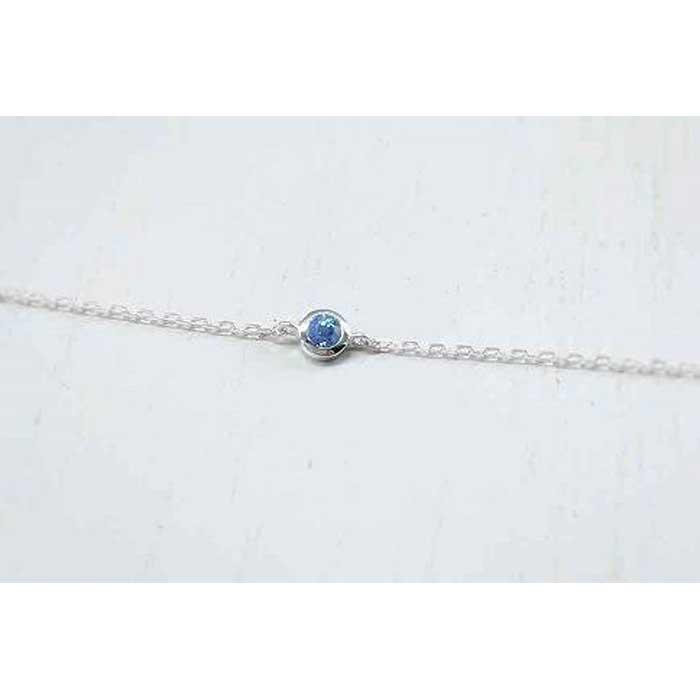 【プレゼント包装付き】誕生石ブレスレット（シルバー）