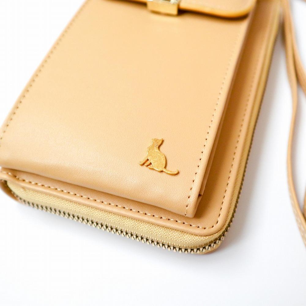 【ふるさと納税】お財布ショルダー スマホショルダー スマホポーチ 猫 スマホポシェット サムネイル2