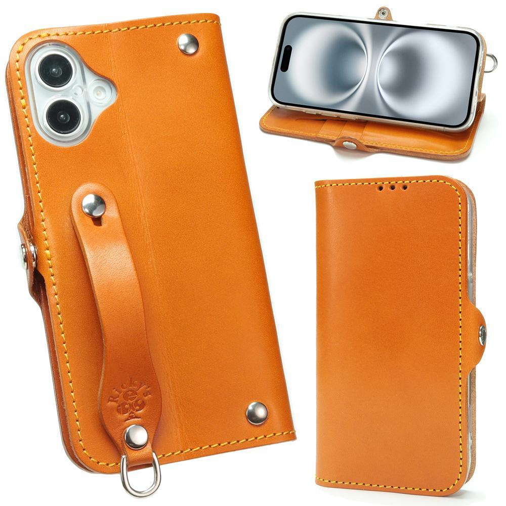 EFGS iPhone 16Plus 手帳型 ケース 栃木キャメル 【左開き】 TPU スタンド カード入れ ベルト付き 栃木レザー 本革 リッキーズ | 雑貨 日用品 人気 おすすめ 送料無料