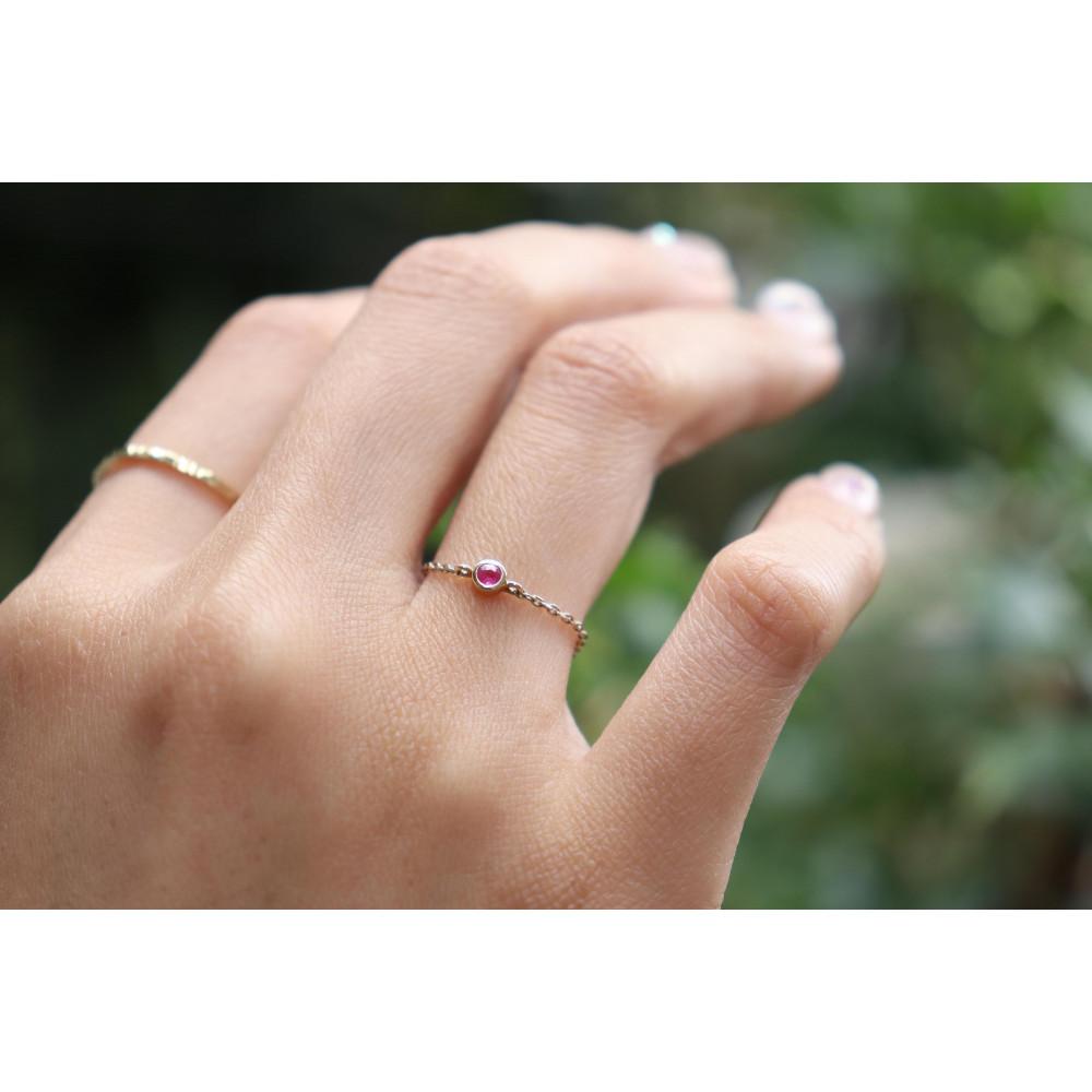 【ふるさと納税】【プレゼント包装付き】K10 誕生石チェーンリング・S | アクセ ファッション 人気 おすすめ 送料無料 サムネイル2