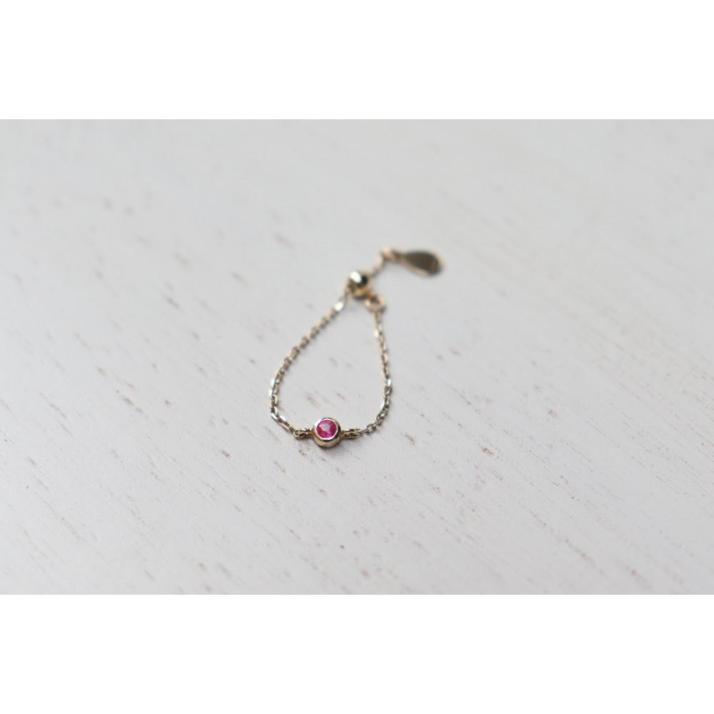 【ふるさと納税】【プレゼント包装付き】K10 誕生石チェーンリング・S | アクセ ファッション 人気 おすすめ 送料無料 サムネイル3