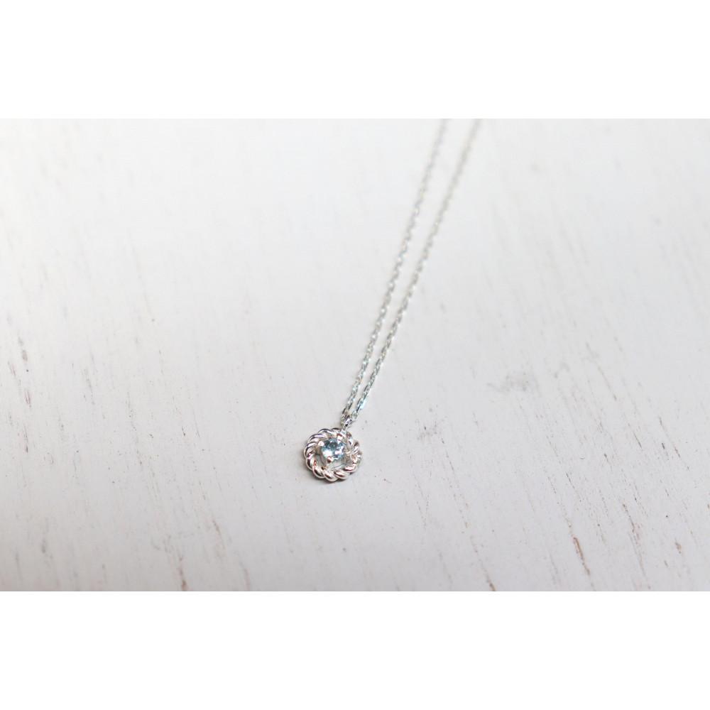 【プレゼント包装付き】誕生石ペンダント（シルバー/枠付）チェーン40cm | アクセ ファッション 人気 おすすめ 送料無料