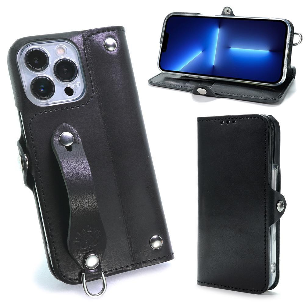 EFGS iPhone 15Pro 手帳型 ケース 栃木ブラック 【左開き】 TPU スタンド カード入れ ベルト付き 栃木レザー 本革 リッキーズ | 雑貨 日用品 人気 おすすめ 送料無料