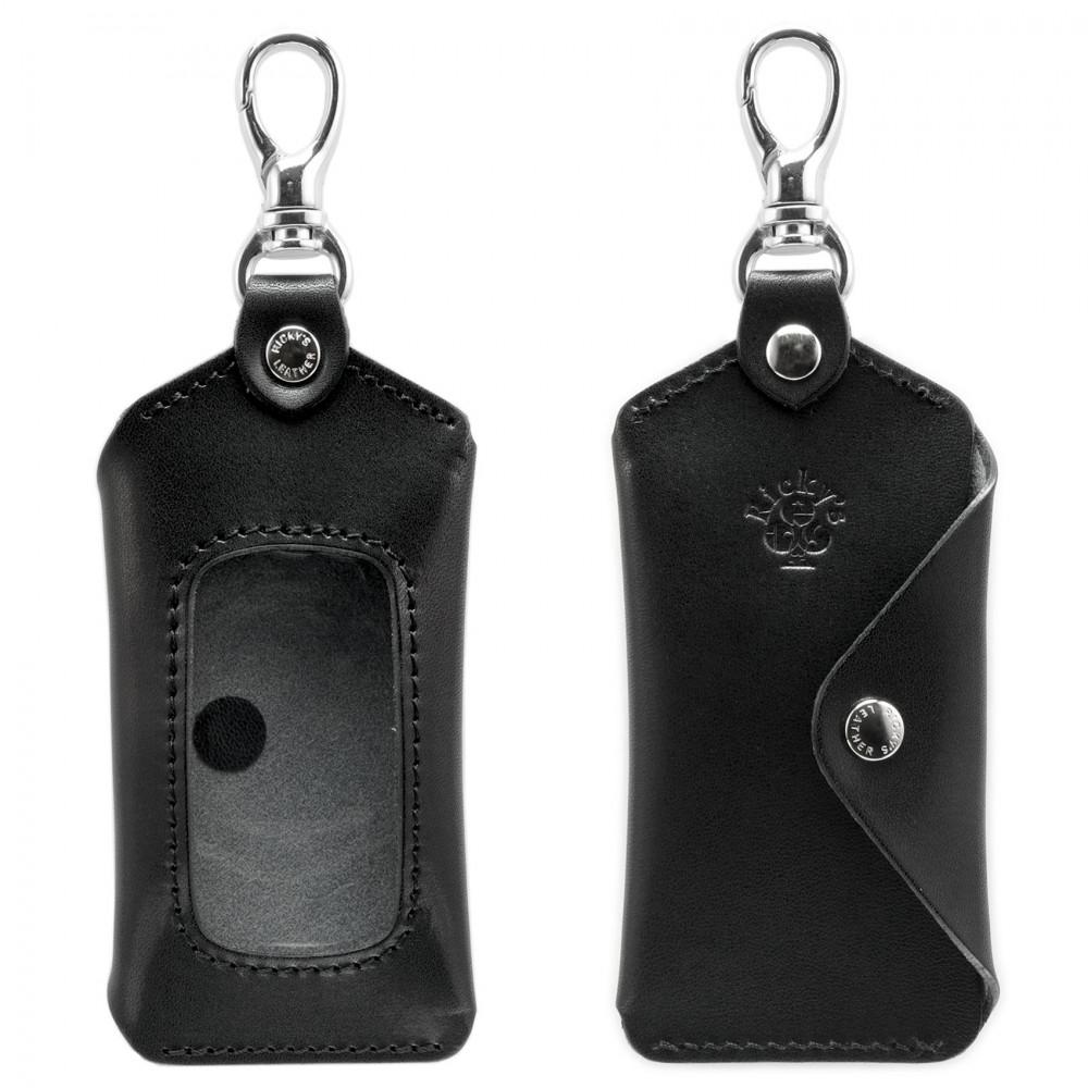 スマートキーケース Lサイズ 栃木ブラック 【Ricky’s】 クリア窓付き 栃木レザー 本革 リッキーズ | 雑貨 日用品 人気 おすすめ 送料無料