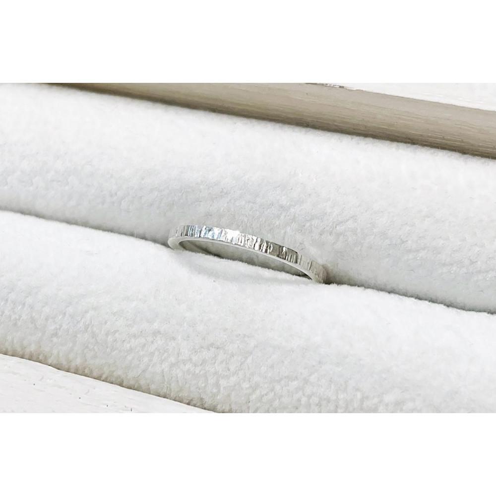 シルバー 細スジ リング（ハンドメイド）