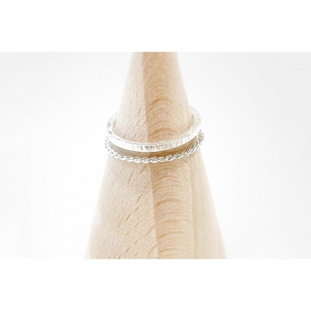 【ふるさと納税】シルバー 細スジ リング（ハンドメイド） サムネイル2