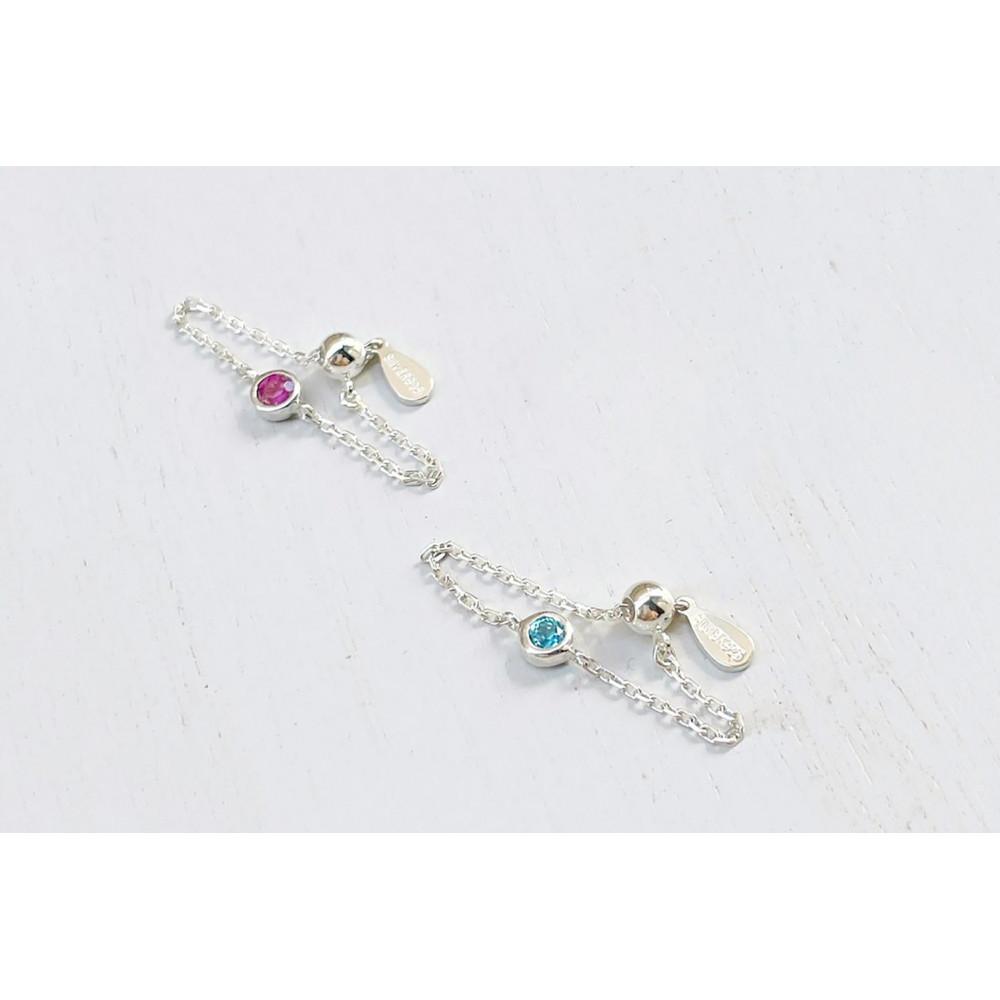 【プレゼント包装付き】SV 誕生石チェーンリング・M