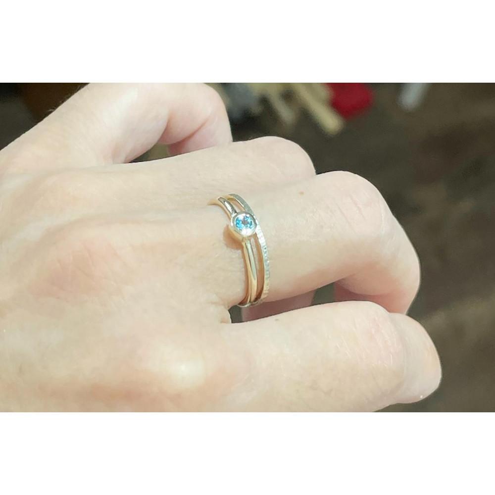 【ふるさと納税】【プレゼント包装付き】丸い誕生石リング（K18） サムネイル2