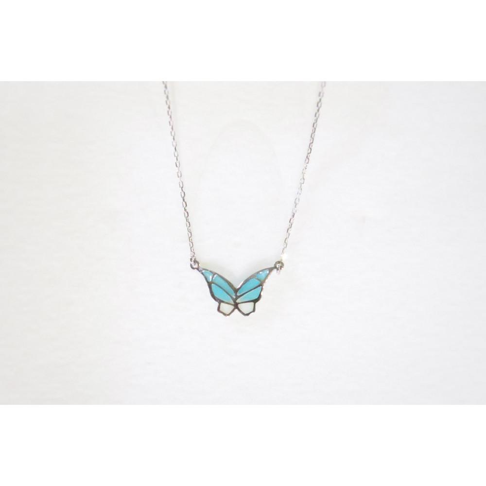 【ふるさと納税】【七宝】小さな蝶のペンダント SV（チェーン40cm） - ギフト包装付き - サムネイル2