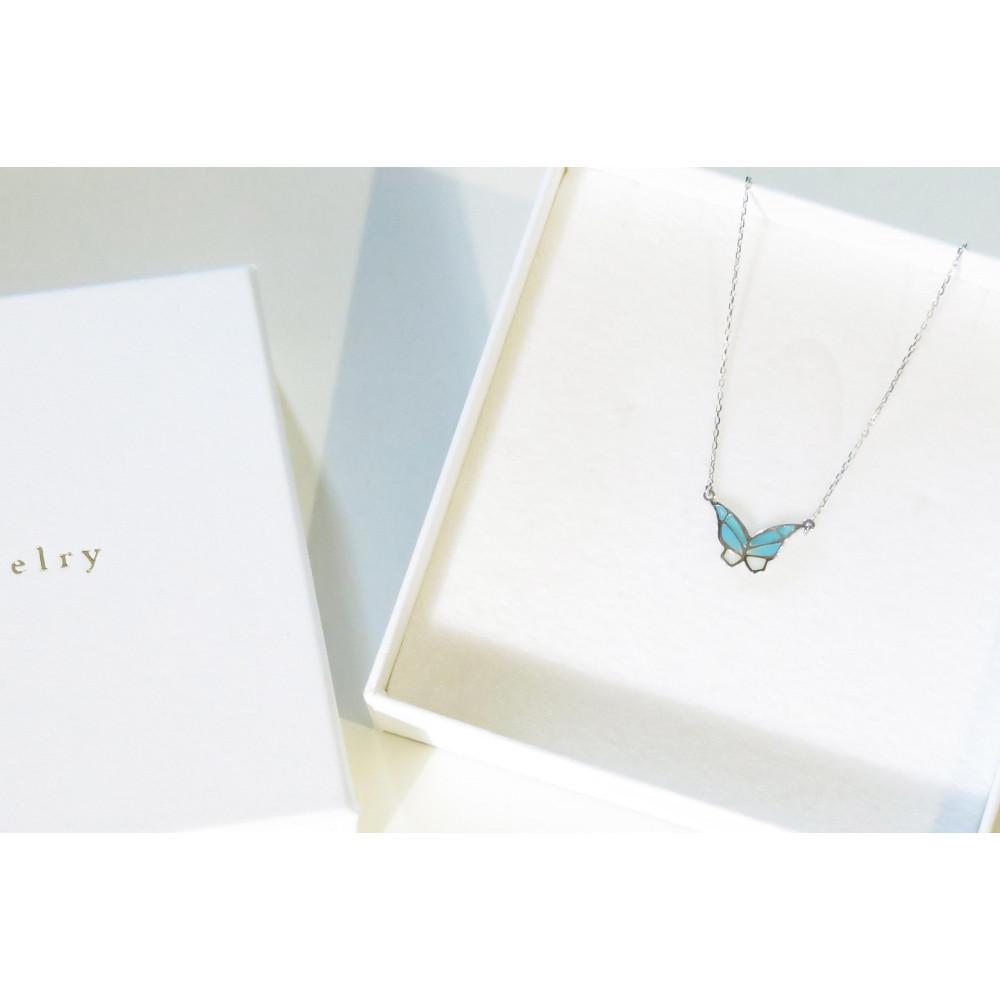 【ふるさと納税】【七宝】小さな蝶のペンダント SV（チェーン40cm） - ギフト包装付き - サムネイル3