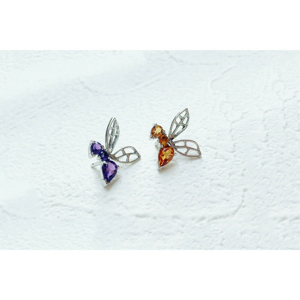 【ふるさと納税】【プレゼント包装付き】ミツバチ ピンバッジ（SV /シトリン） | アクセ ファッション 人気 おすすめ 送料無料 サムネイル3