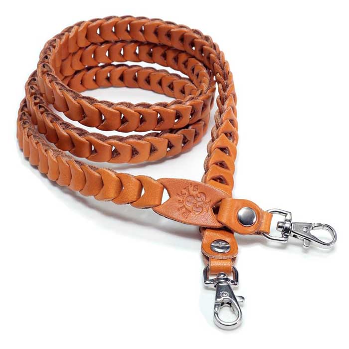 ショルダーチェーンストラップ　Mサイズ 栃木レザー【(2)ノーマル キャメル】