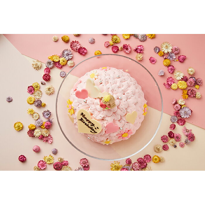 【ふるさと納税】【ピンク】プリンセス ケーキ 1個 5号 4～6名分 | デザート スイーツ お菓子 洋菓子 チョコ チョコレート 美味しい 生 クリーム スポンジ 果物 くだもの フルーツ 桃 もも 梨 なし 人気 おすすめ ギフト お取り寄せ グルメ 愛知県 大府市 - 画像2