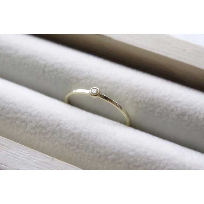 【プレゼント包装付き】誕生石リング（K10）