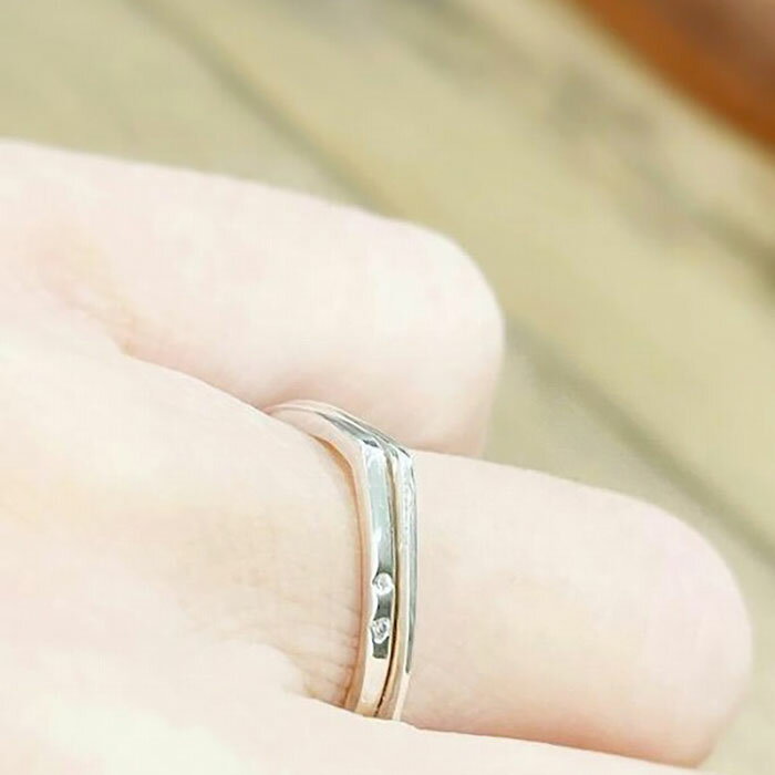 【ふるさと納税】シルバー しずく型リング ＊ダイヤ入り＊ サムネイル3