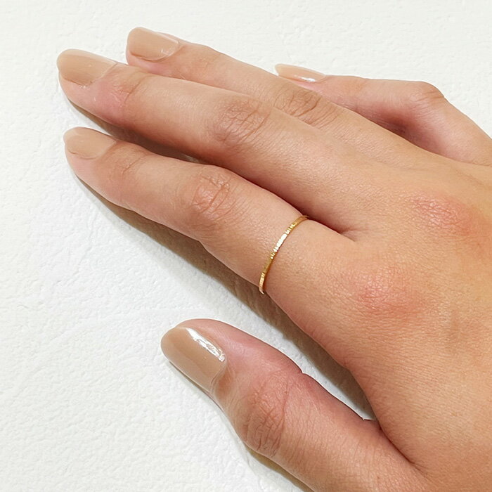 【ふるさと納税】K18 極細スジ リング ハンドメイド 12号 | 指輪 アクセサリー 手作り サイズ おしゃれ かわいい レディース おすすめ 高級 プレゼント 誕生日 お祝い 贈答 愛知県 大府市 サムネイル3