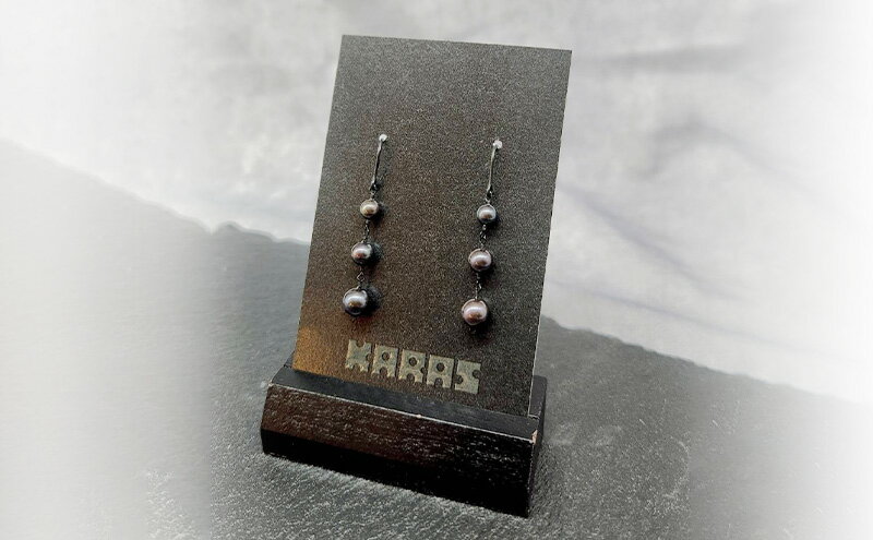 【ふるさと納税】【限定アクセサリー】日進市発ブランド KARAS 耳飾り (淡水パール) アクセサリー サムネイル3