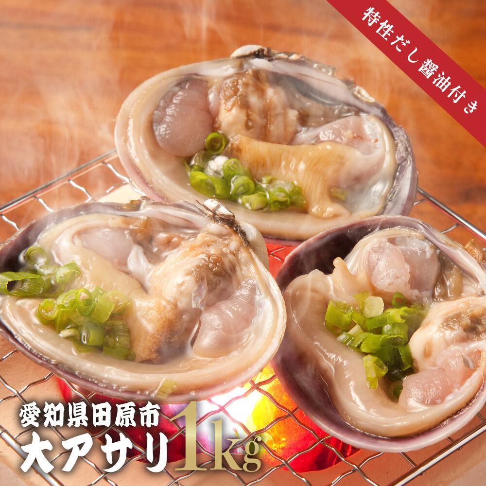 三河湾産 天然 大アサリ 約1kg CAS冷凍 特製だし醤油付き あさり 国産 アサリ 愛知県 田原市 大あさり 砂抜き 海鮮 魚介類 魚介 貝 冷凍 人気