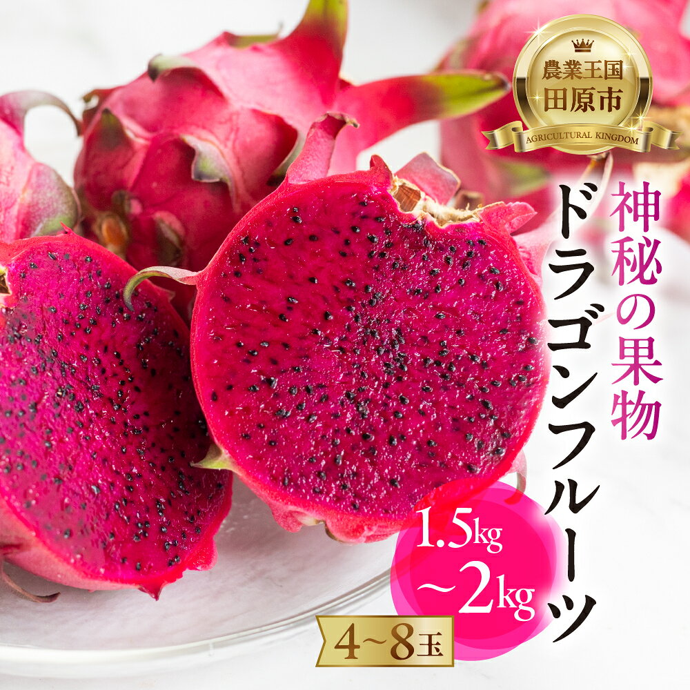 ドラゴンフルーツ赤 1.5〜2kg（4〜8玉） 先行予約 2026年発送分 数量限定 スーパーフード 渥美半島 田原市 お取り寄せ 産地直送 送料無料