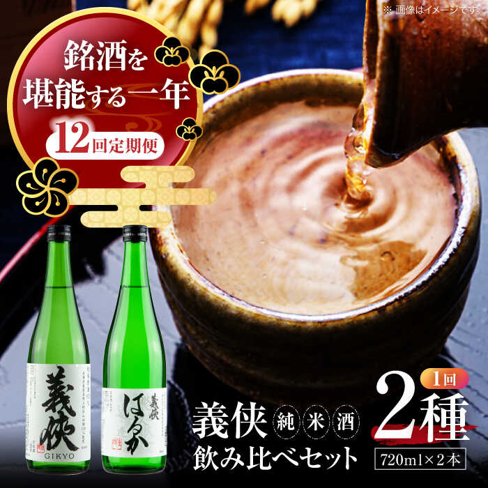 【12回定期便】 【 純米原酒 】 日本酒 義侠 純米酒セット 清酒 日本酒 飲み比べ 愛西市 /山忠本家酒造 【配達不可：離島】[AEAD006]