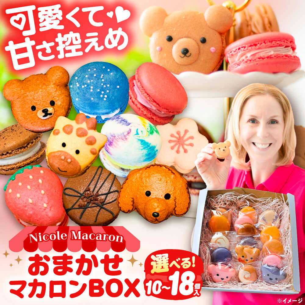 ＼選べる内容量／おまかせ マカロン ボックス 10個〜18個入 マカロン 焼菓子 スイーツ 愛西市 / ニコールマカロン[AEDA001]