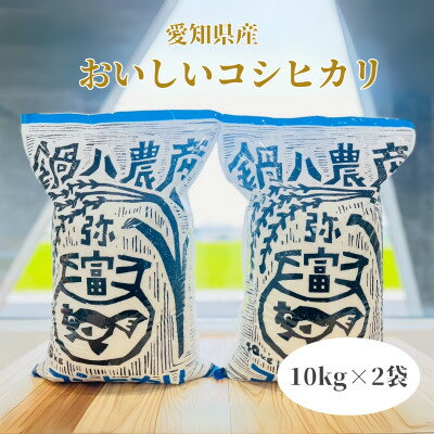 愛知産弥富市産コシヒカリ10kg　2袋【1211644】