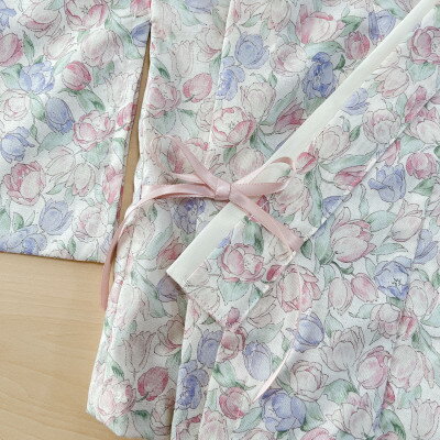 【ふるさと納税】ベビー袴 80 SIZE チューリップ×白色の袴【1512032】 サムネイル3