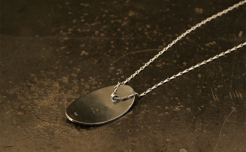 【ふるさと納税】ジュエリー オーバルネックレス 彫金 シルバー925 アクセサリー サムネイル3