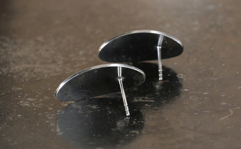 【ふるさと納税】ジュエリー オーバルピアス 彫金 シルバー925 アクセサリー サムネイル3