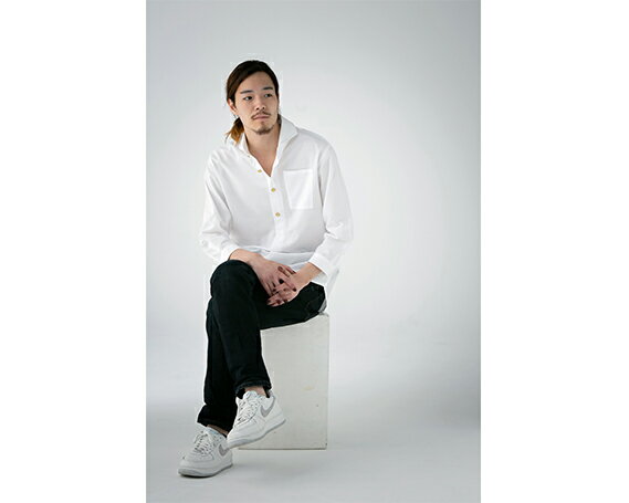 【ふるさと納税】 WATAKUMI　白シャツ　KAPRI（LL） ／ 知多木綿 カプリシャツ プルオーバー ウッドボタン 和晒 吸水 メンズ カジュアル ユニセックス 箱入 贈り物 送料無料 愛知県 No.063 サムネイル3