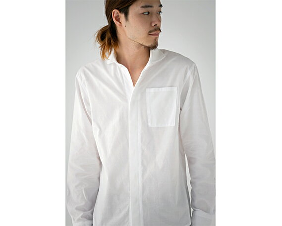 【ふるさと納税】 WATAKUMI　白シャツ　HIYOKU（LL） ／ 知多木綿 比翼 貝ボタン 和晒 吸水 メンズ カジュアル ユニセックス 箱入 贈り物 送料無料 愛知県 No.067 サムネイル3